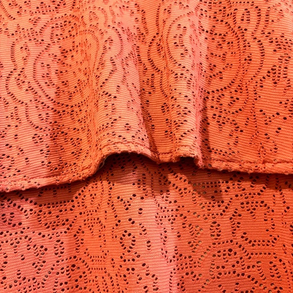 Coral Peplum Dress - Picture 3 of 5